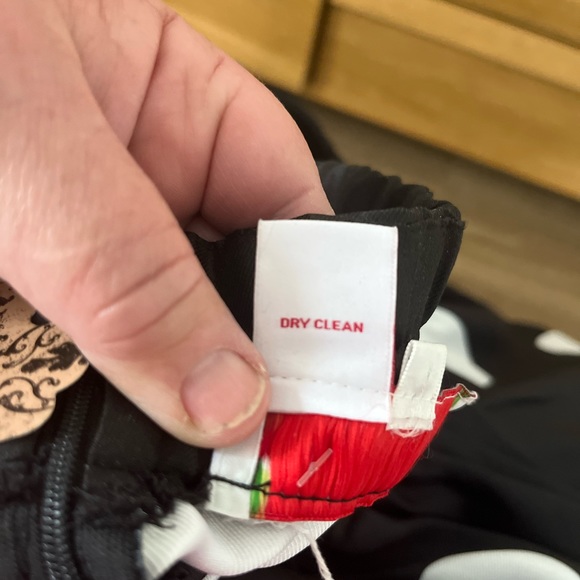 Polka Dots on outside peplum w/stripes on inside pencil skirt. B/W 3X NWT - Picture 5 of 7